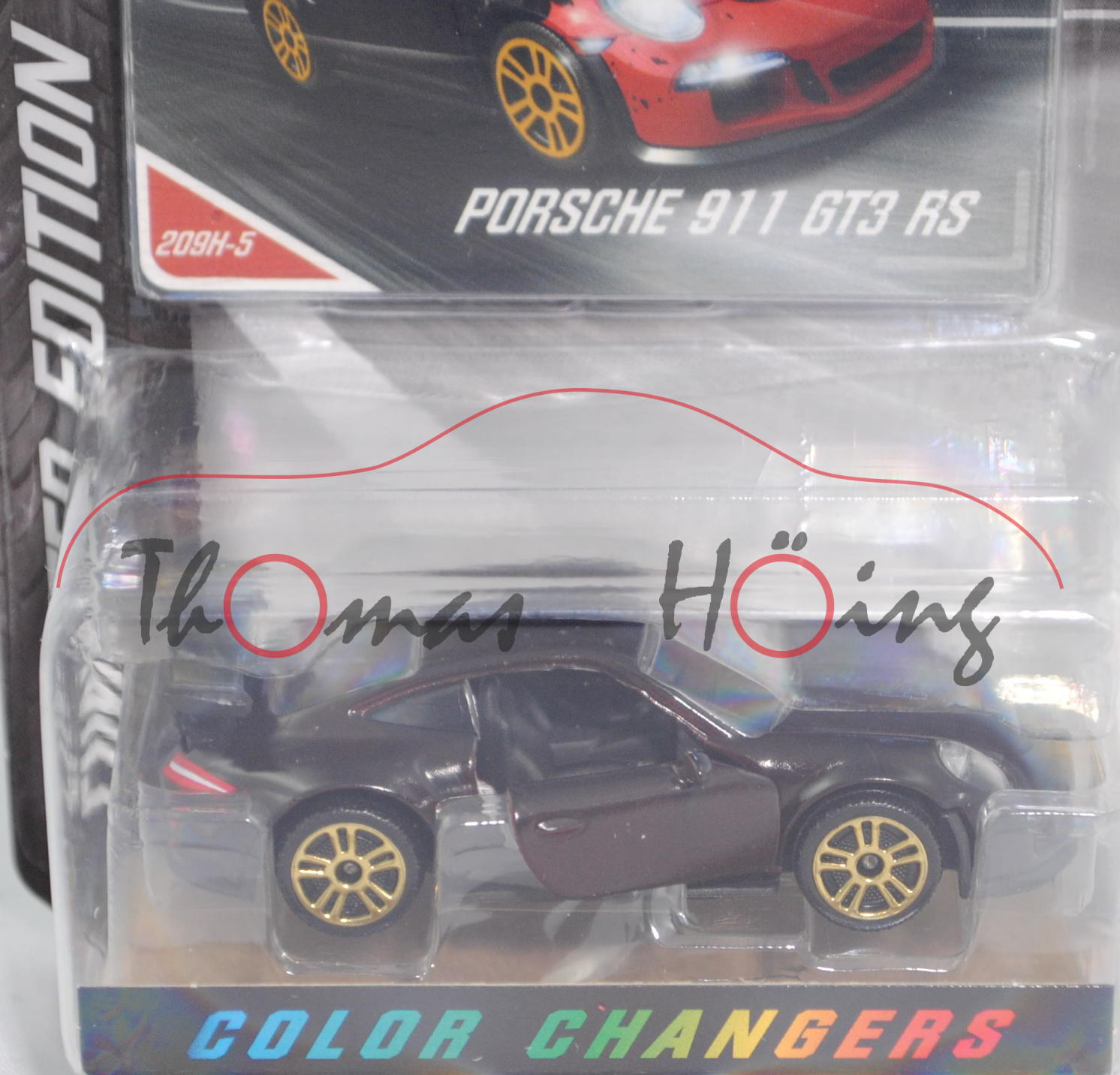 Porsche 911 GT3 RS (Typ 991.1, Mod. 15-17), Verfärber, majorette, 1:59, mb (LIMITED EDITION Serie 6)