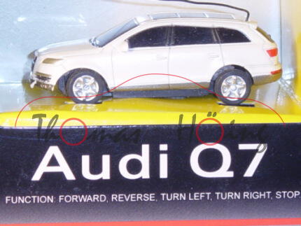 Audi Q7, Mj. 2005, perlmuttweißmetallic, mit Fernsteuerung, RASTAR, 1:72, mb