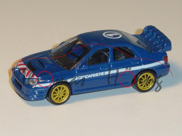 Subaru Impreza WRC, dunkel-enzianblau, GENDARMERIE / 1, 1:50, Norev, mb