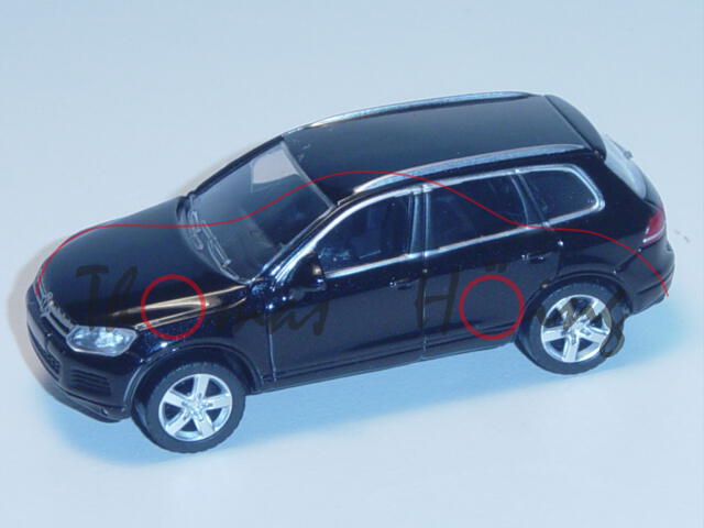 VW Touareg, deep black perleffekt, 1:50, Norev, Werbeschachtel