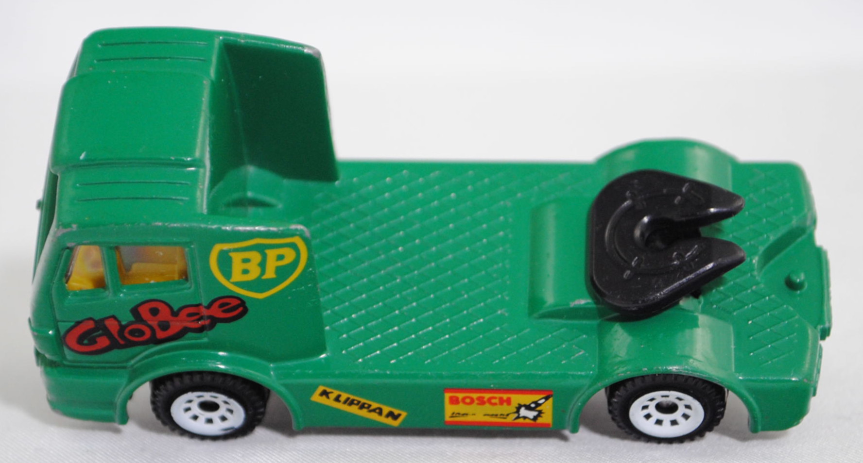 00002 Mercedes-Benz 1450 S (Modell 1989-1993) Renntruck (Truck-Racing-Europameisterschaft, Klasse C), türkisgrün, GloBee / BP / KLIPPAN / BOSCH, Bpr. 1018, C1 weiß, SIKU SUPER, 1:83, m-