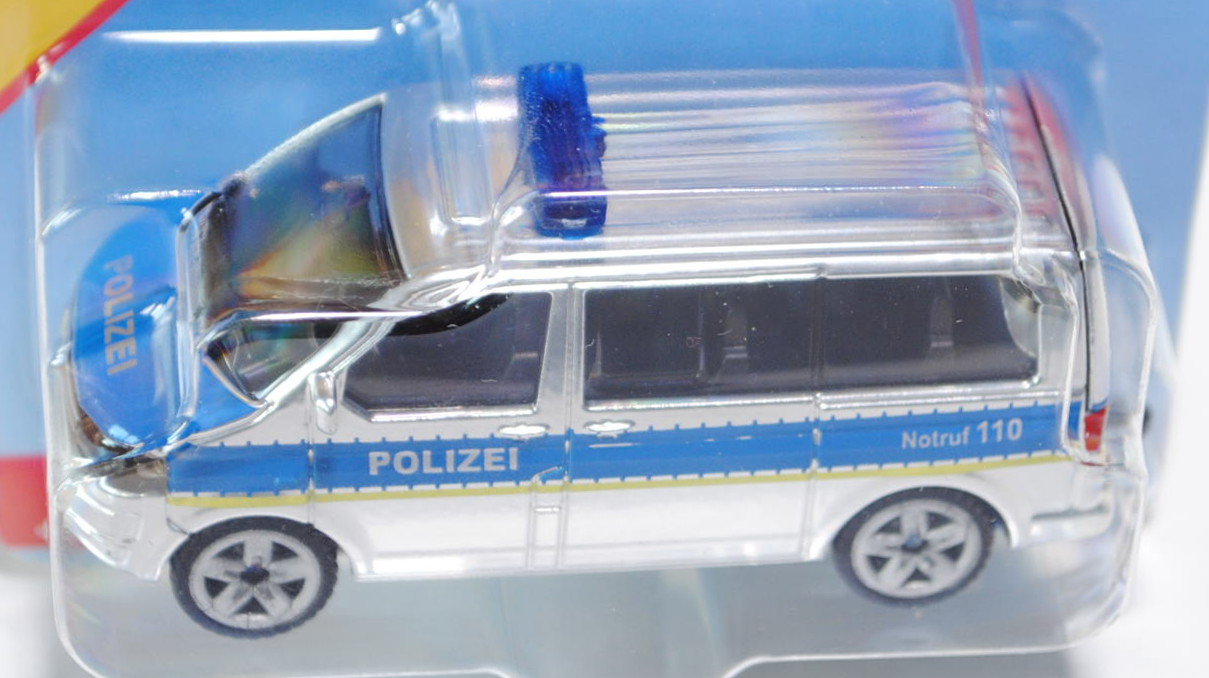 00002 VW T5 facelift Multivan (Modell 2009-2015) Polizei-Mannschaftswagen, weißaluminiummetallic/ver