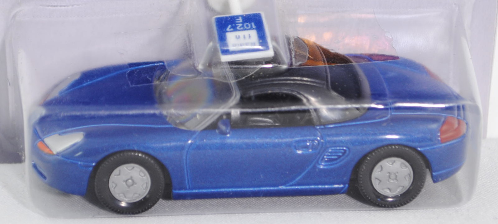 00000 Porsche Boxster 2.5 (Typ 986, Modell 1996-1999), saphirblaumetallic, innen schwarz, Lenkrad sc