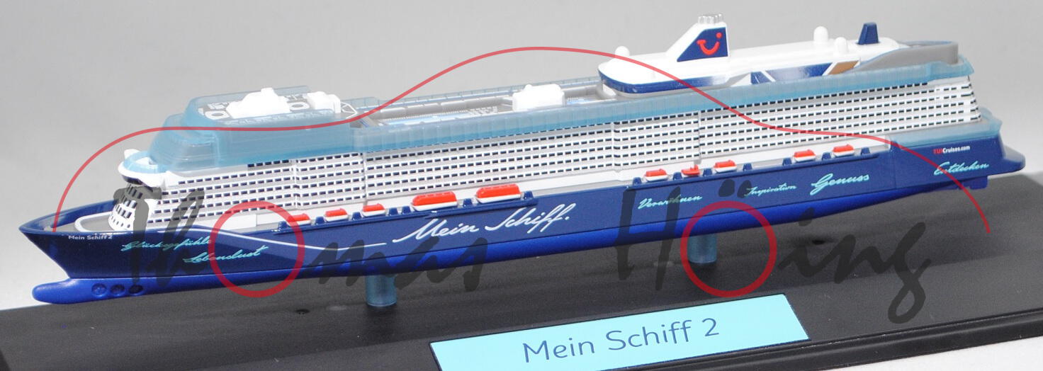 00402 Kreuzfahrtschiff neue Mein Schiff 2 (Baunr. NB-1393, Indienstst. 23.01.2019), SIKU, 1:1397, mb