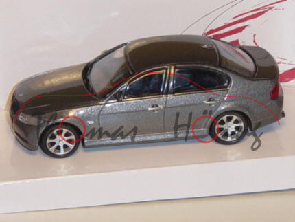 BMW 3er, dunkelgraumetallic, MondoMotors, 1:43, mb