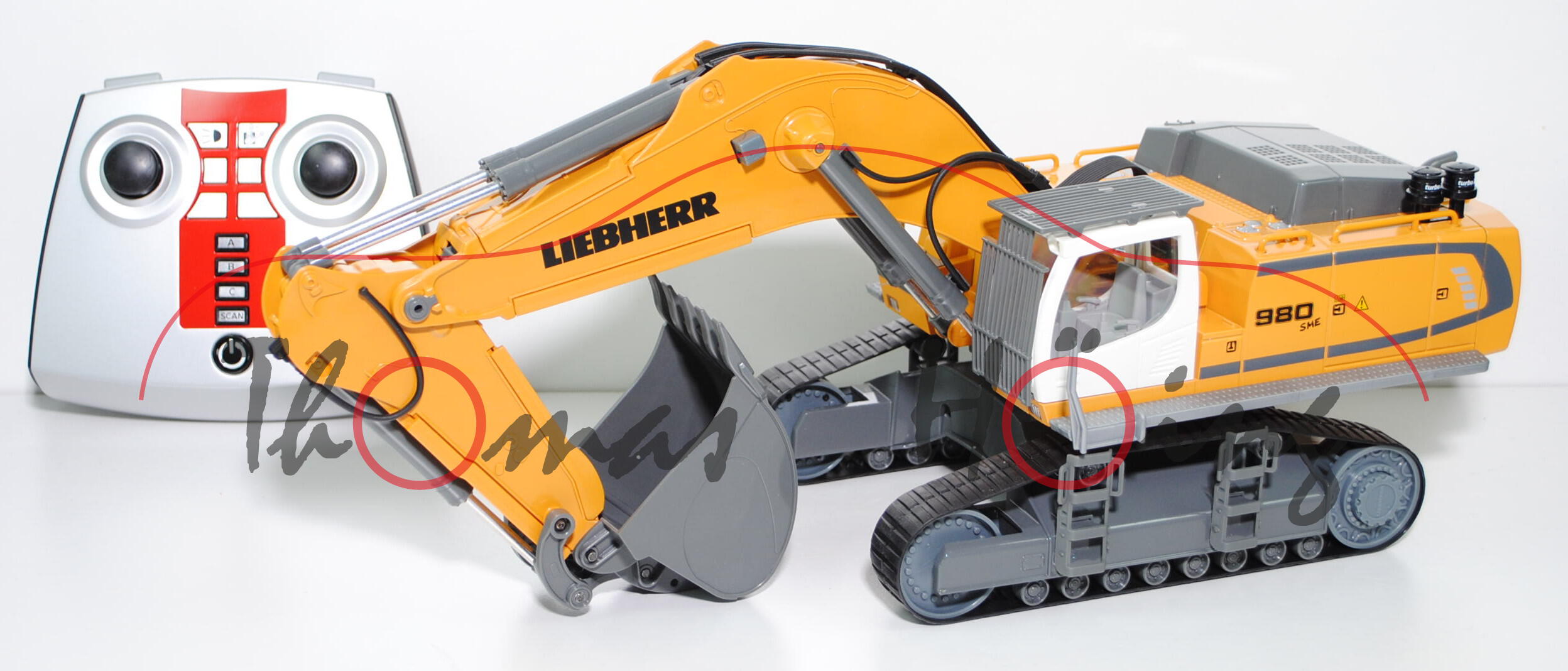 00000 LIEBHERR R980 SME Raupenbagger, gelb/grau, SIKU Control Funk-Technologie, 1:32, m. EURO-Stecke