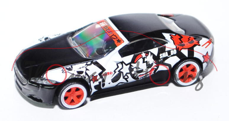 Peugeot SR1 Concept Car, Modell 2010, schwarz/reinweiß, TEAM / REDCAT, 1:50, Norev STREET RACER, mb