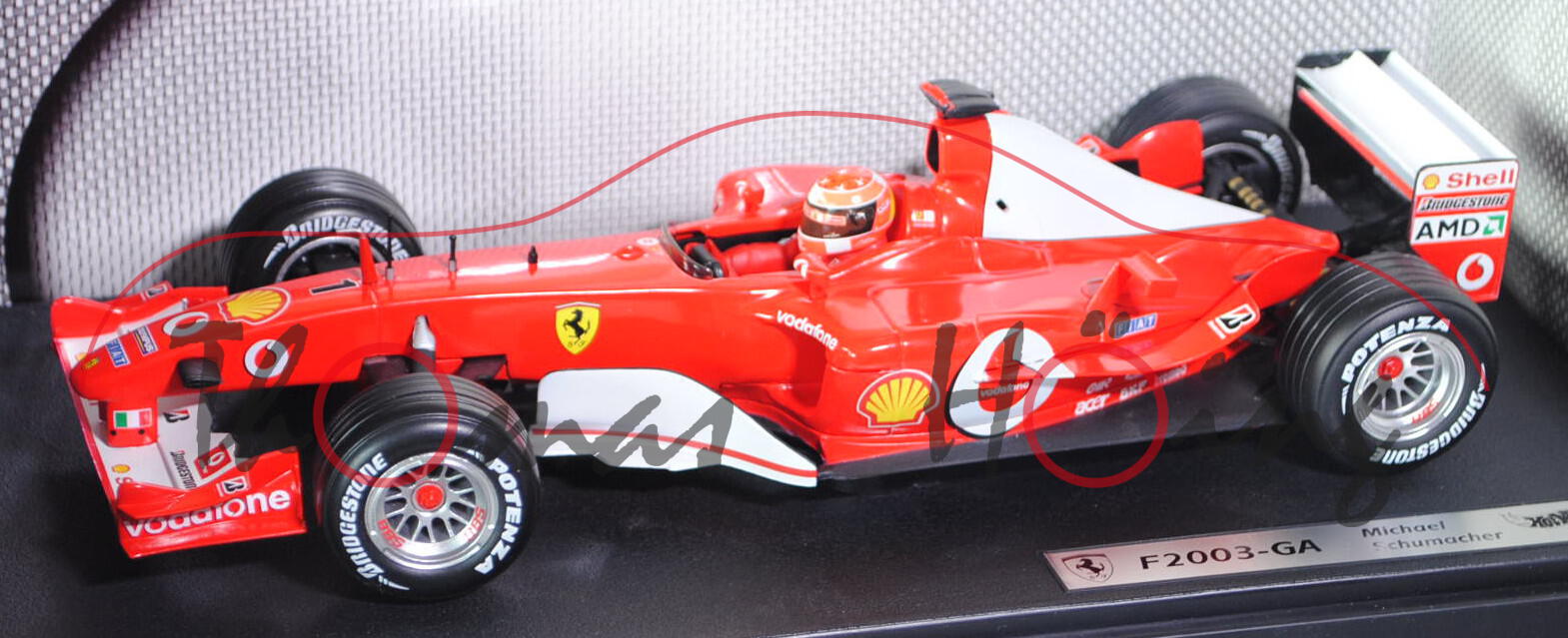 Ferrari F2003-GA, leuchtrot/reinweiß, Team Scuderia Ferrari Marlboro (1. Platz), Fahrer: Michael Sch