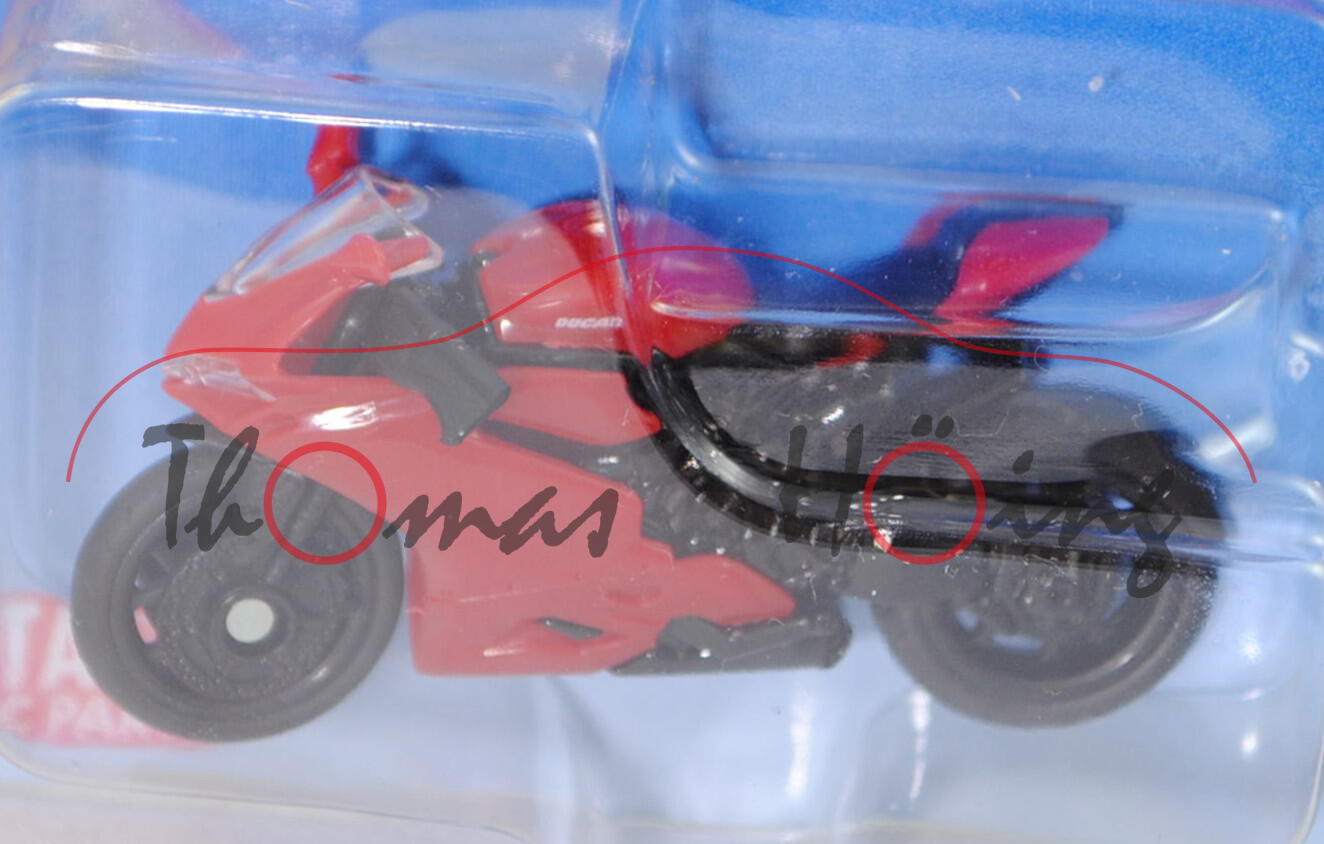 00000 Ducati Superbike 1299 Panigale (Modell 2015-) Motorrad, karminrot/schwarz, SIKU SUPER, P29e