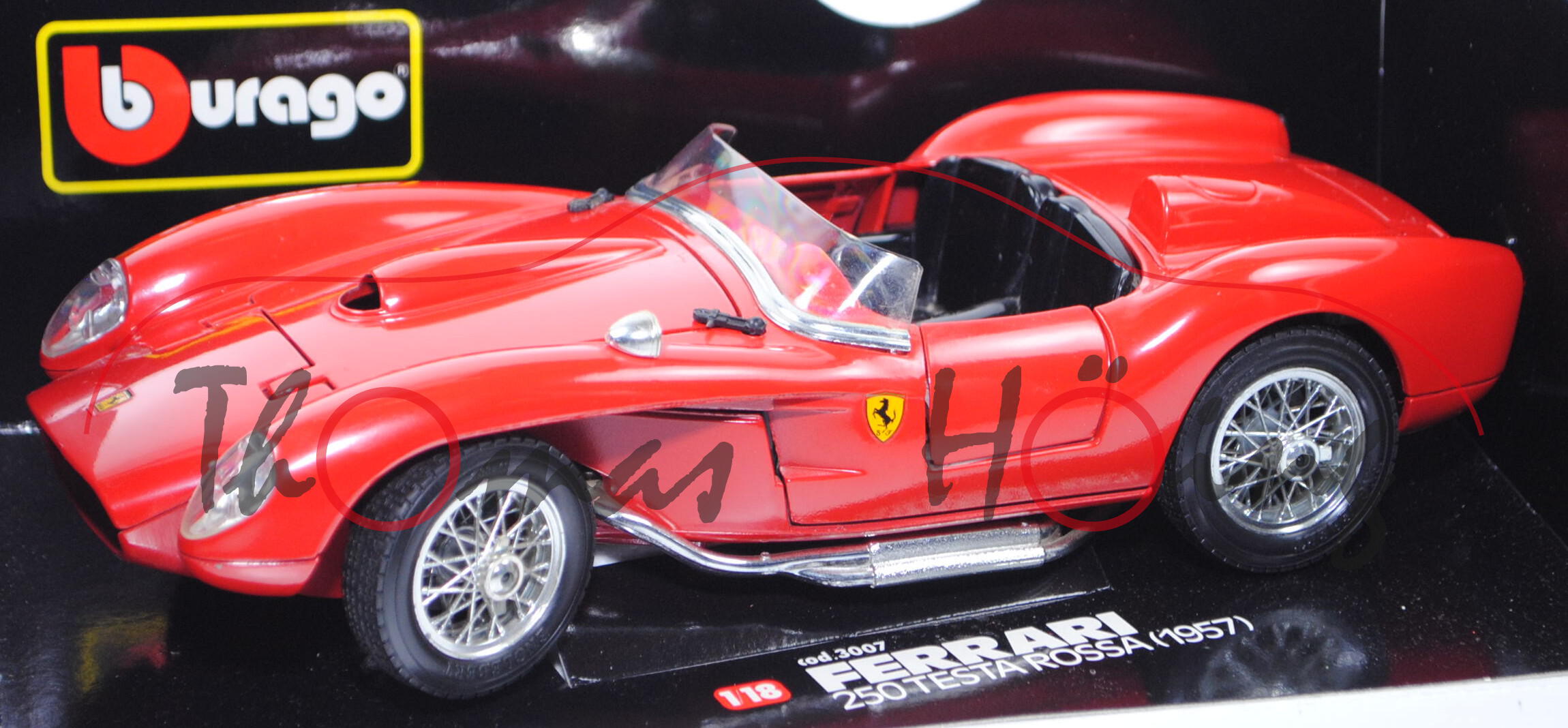 Ferrari 250 Testa Rossa (TR) (Typ 1957/58, Mod. 57-61, Baujahr 1957), verkehrsrot, Bburago, 1:18, mb