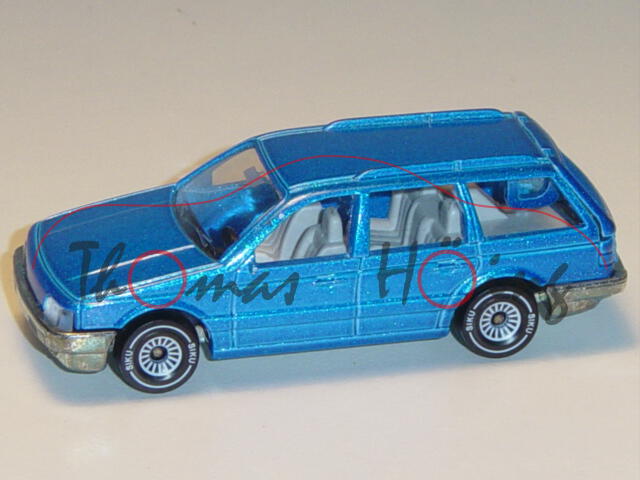 00002 VW Passat Variant (B3, Typ 35i, Modell 1988-1993), dunkel-himmelblaumetallic, innen lichtgrau,