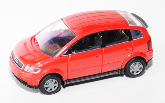 Audi A2, Modell 2000- 2005, verkehrsrot, Rietze, 1:87, mb