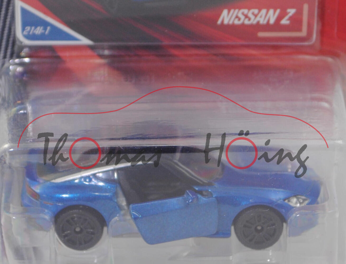 Nissan Z Performance (Typ RZ34, Mod. 2022-) (Nr. 214I), signalblaumet./schwarz, majorette, 1:58, mb