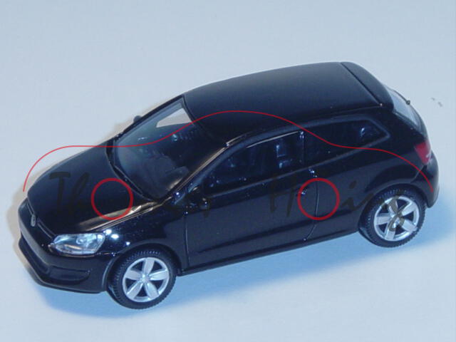 VW Polo, schwarz, 1:50, Norev, Werbeschachtel