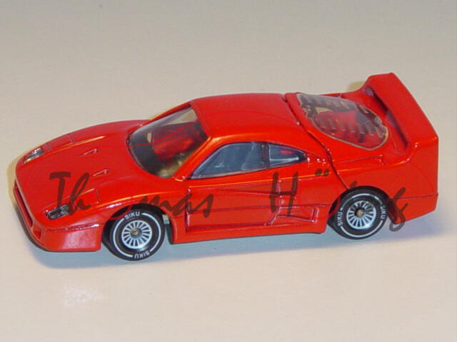 00000 Ferrari F40 (Modell 1987-1992), verkehrsrot, innen schwarz, Lenkrad schwarz, Chassis chrom, W-