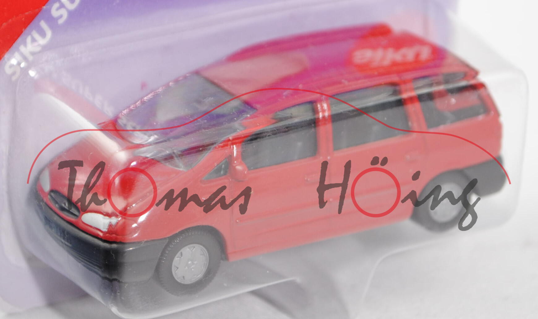 Ford Galaxy 2.8 V6 (Typ WGR, Modell 1995-2000), signalrot, innen schwarz, Lenkrad schwarz, Bpr. VW S