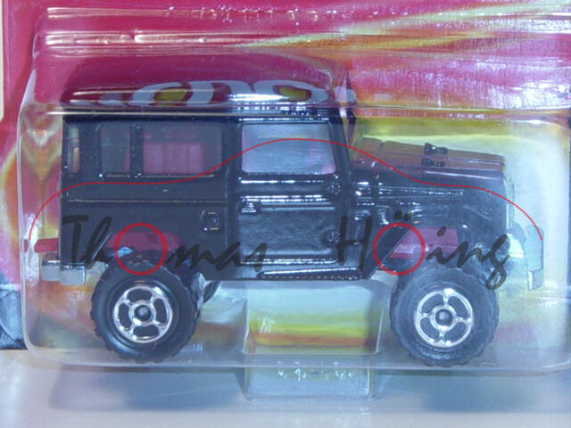 Toyota 4x4 (Nr. 277), schwarz, Heckklappe zu öffnen, majorette, 1:53, Blister