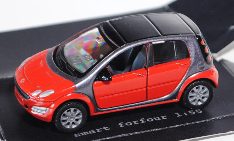 smart forfour (Typ W 454, Modell 2004-2006), verkehrsrot (phat red)/graumetallic, Werbeschachtel