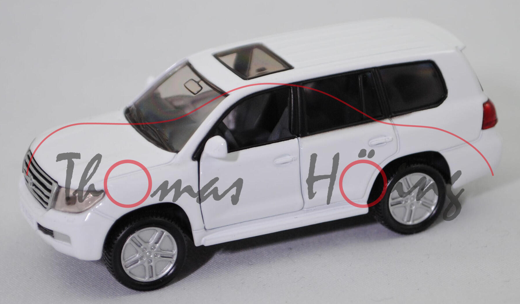 00002 Toyota Land Cruiser V8 Executive (J20, Vorfacelift, Modell 2008-2012), reinweiß (vgl. schneeweiß, Farbcode 040), SIKU SUPER, 1:55, m