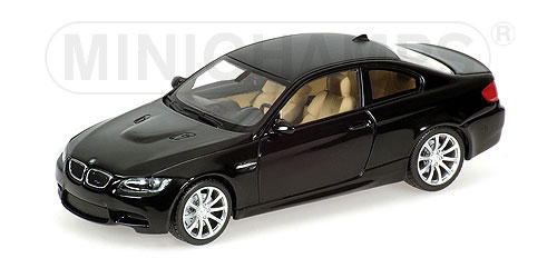 BMW M3 Coupé (E92), Modell 2008-, schwarz II uni, Minichamps, 1:43, PC-Box