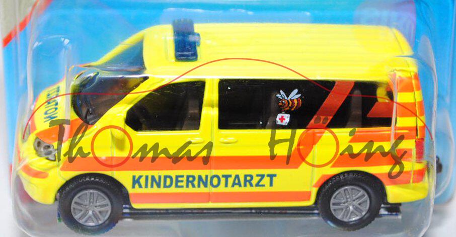 00000 VW T5 Caravelle Kinder-Notarztwagen (Typ 7H, Modell 2003-2009), leuchtgelb, P29d