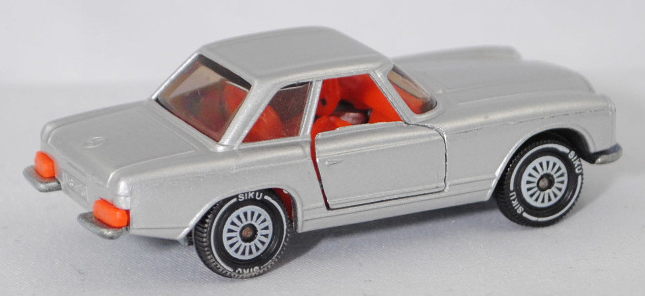 00007 Mercedes-Benz 280 SL (W 113, Pagode, Modell 1968-1971) mit Hardtop (Coupédach), silber, Bpr. V 302 / 1017, W-Germ, Verglasung rauch, R11 gerillt, SIKU SUPER, 1:60, m