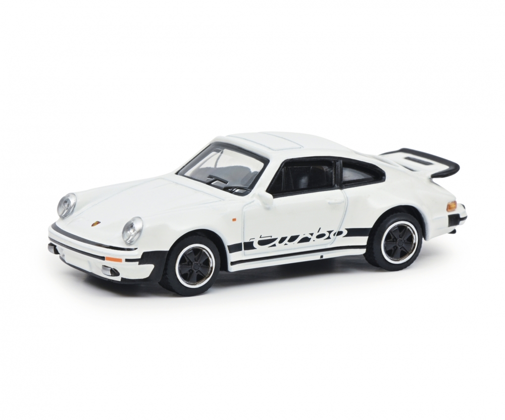 Porsche 911 Turbo 3,0 (G-Modell Typ 930 Coupé, Mod. 1975-1977), reinweiß, Nr. 9, Schuco, 1:64, mb