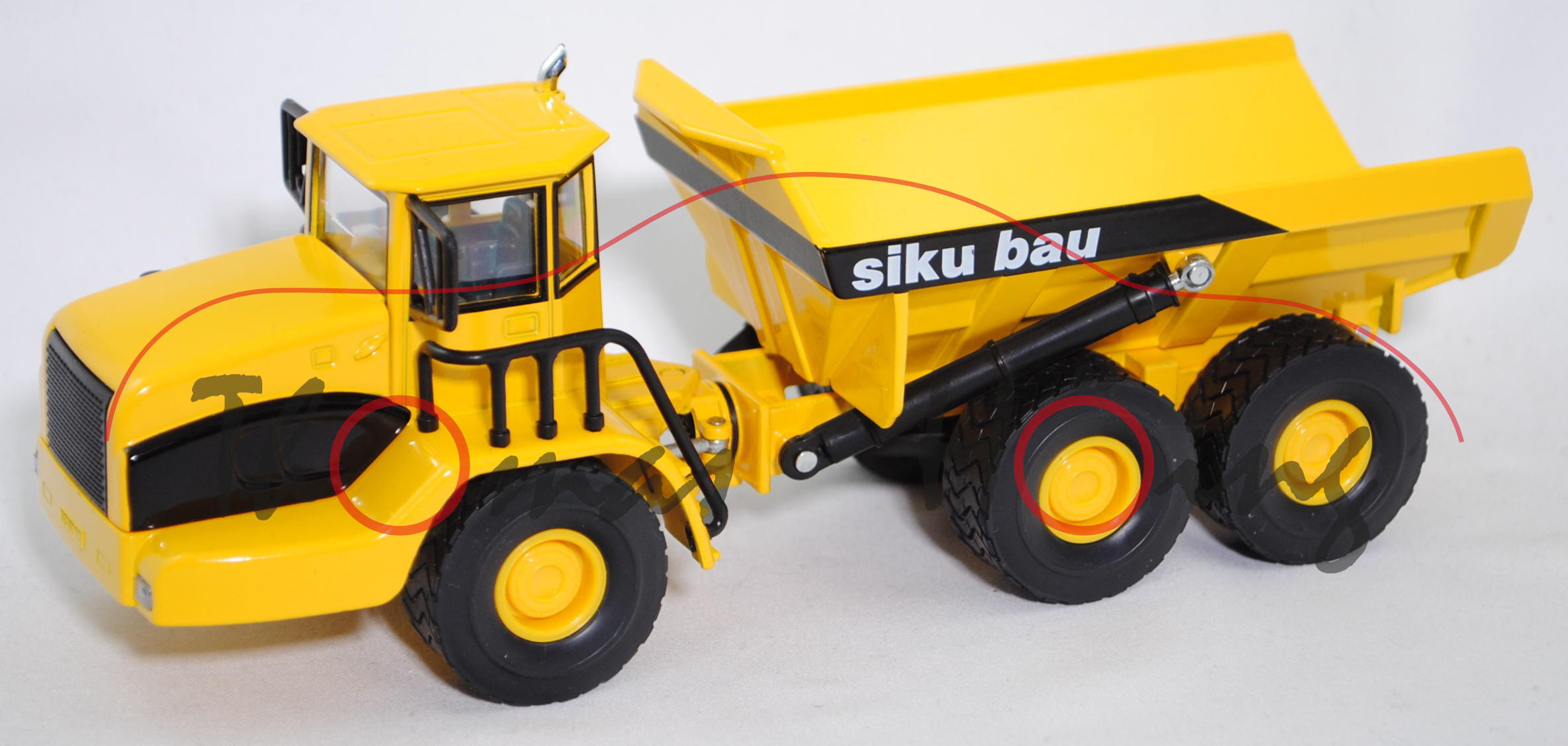 00000 Knickgelenkter Muldenkipper 6x6 (Dumper-Truck), dunkel-verkehrsgelb, siku bau, L17P