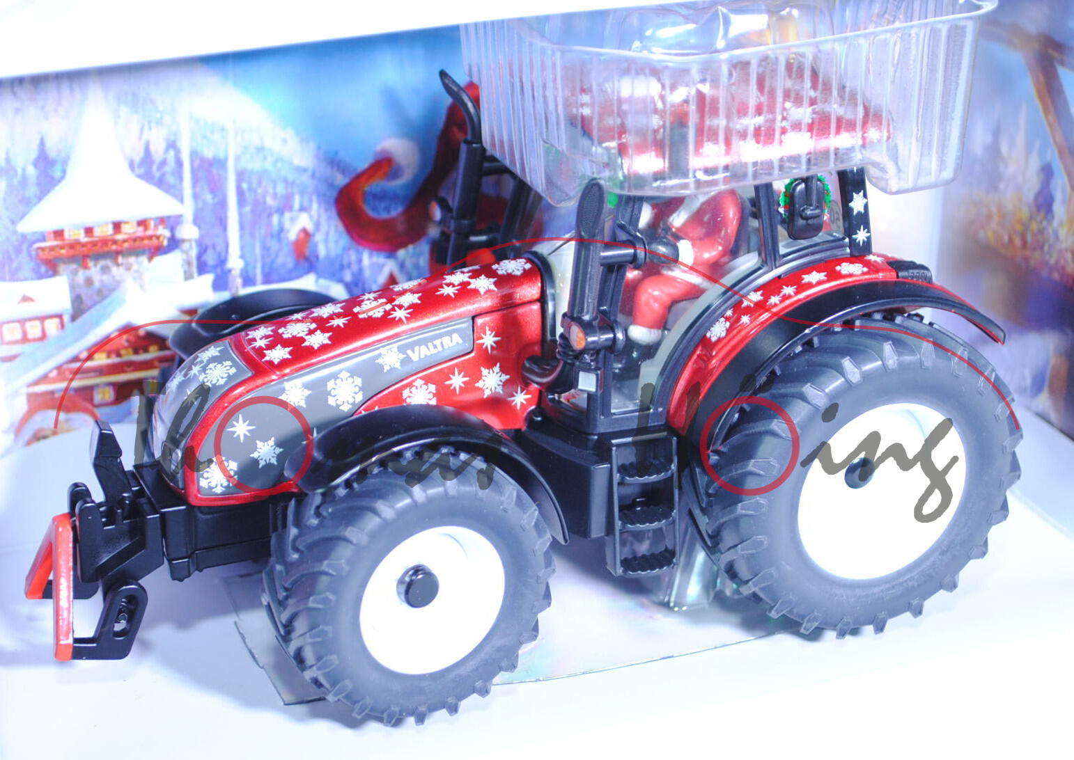 03204 Valtra T 191 (Modell 2007-2012), rotmetallic, THE OFFICIAL / TRACTOR OF / SANTA CLAUS / VALTRA