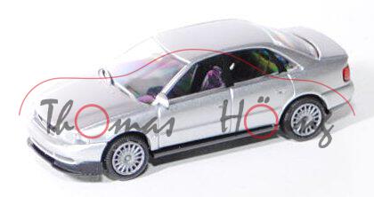 Audi A4 STW (Typ B5), Modell 1994-2000, silber, mit Frontspoiler, mit Speichenräder, Rietze, 1:87, m