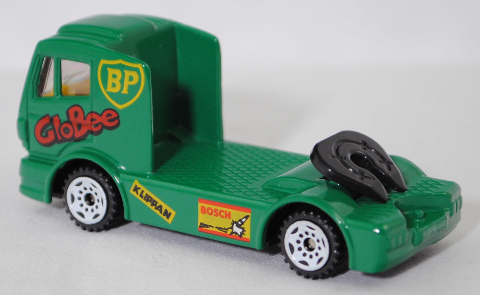 00000 Mercedes-Benz 1450 S (Modell 1989-1993) Renntruck (Truck-Racing-Europameisterschaft, Klasse C), türkisgrün, GloBee / BP / KLIPPAN / BOSCH, Bpr. 0818, C3, SIKU SUPER, 1:83, m