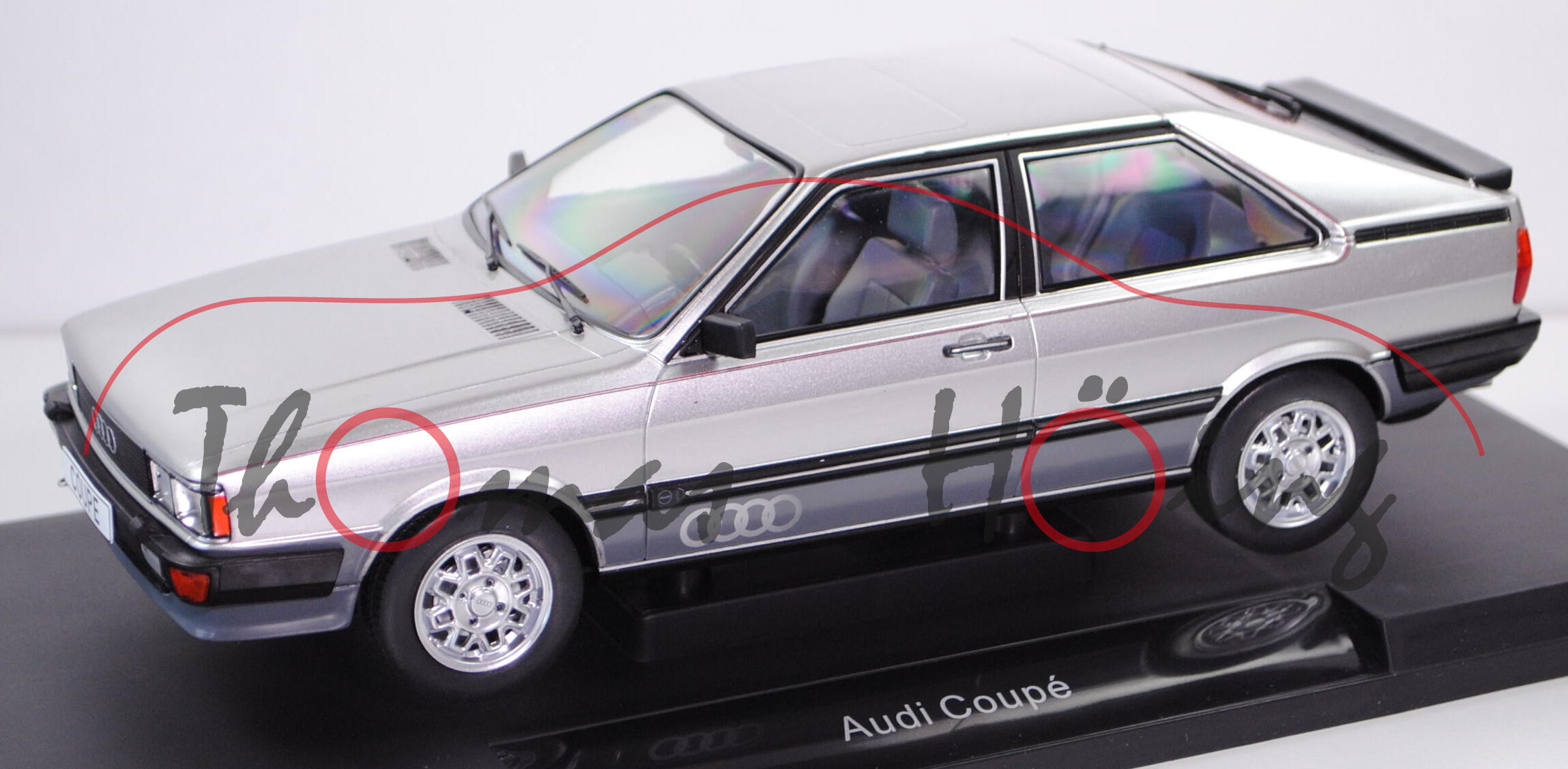 Audi Coupé GT (B2, Typ 81C, VFL, Mod. 81-82), diamantsilbermetallic, MODELCAR GROUP, 1:18, mb