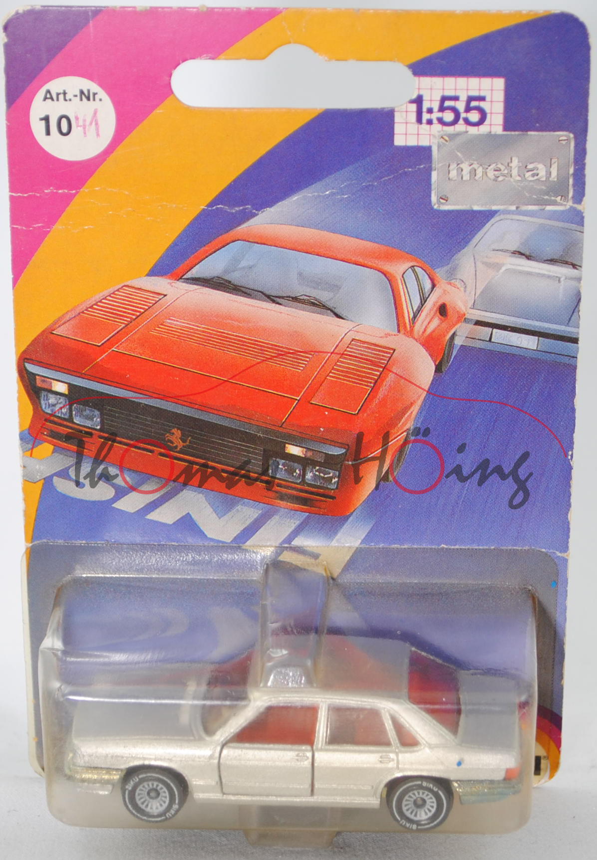 00003 Audi 200 5T (C2, Typ 43, Modell 1980-1982), silbergraumetallic, innen rotorange, Lenkrad creme