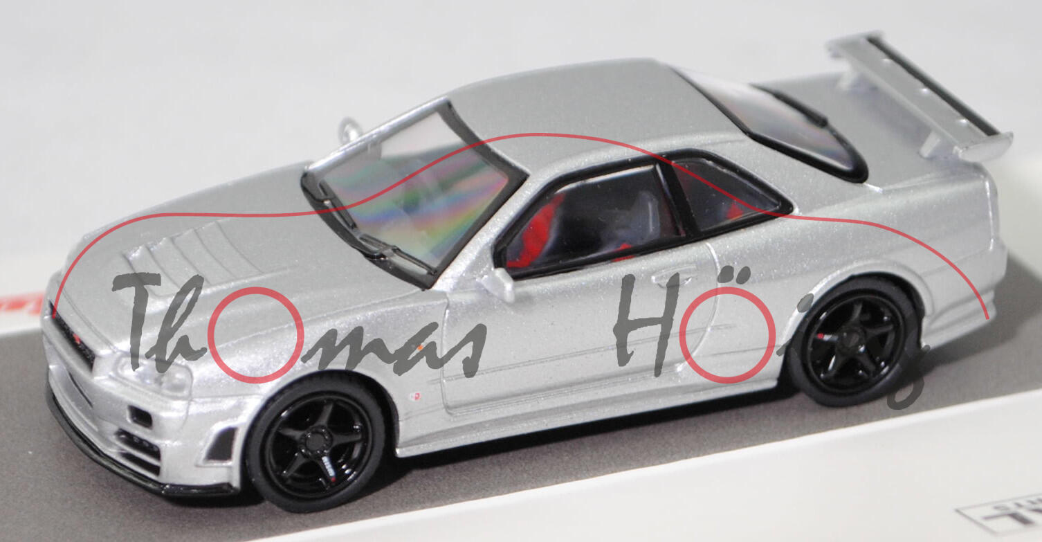 Nissan Skyline GT-R Nismo Z-tune (Baureihe R34, Modell 2005), Z-tune silver, Schuco EDITION 1:64, mb