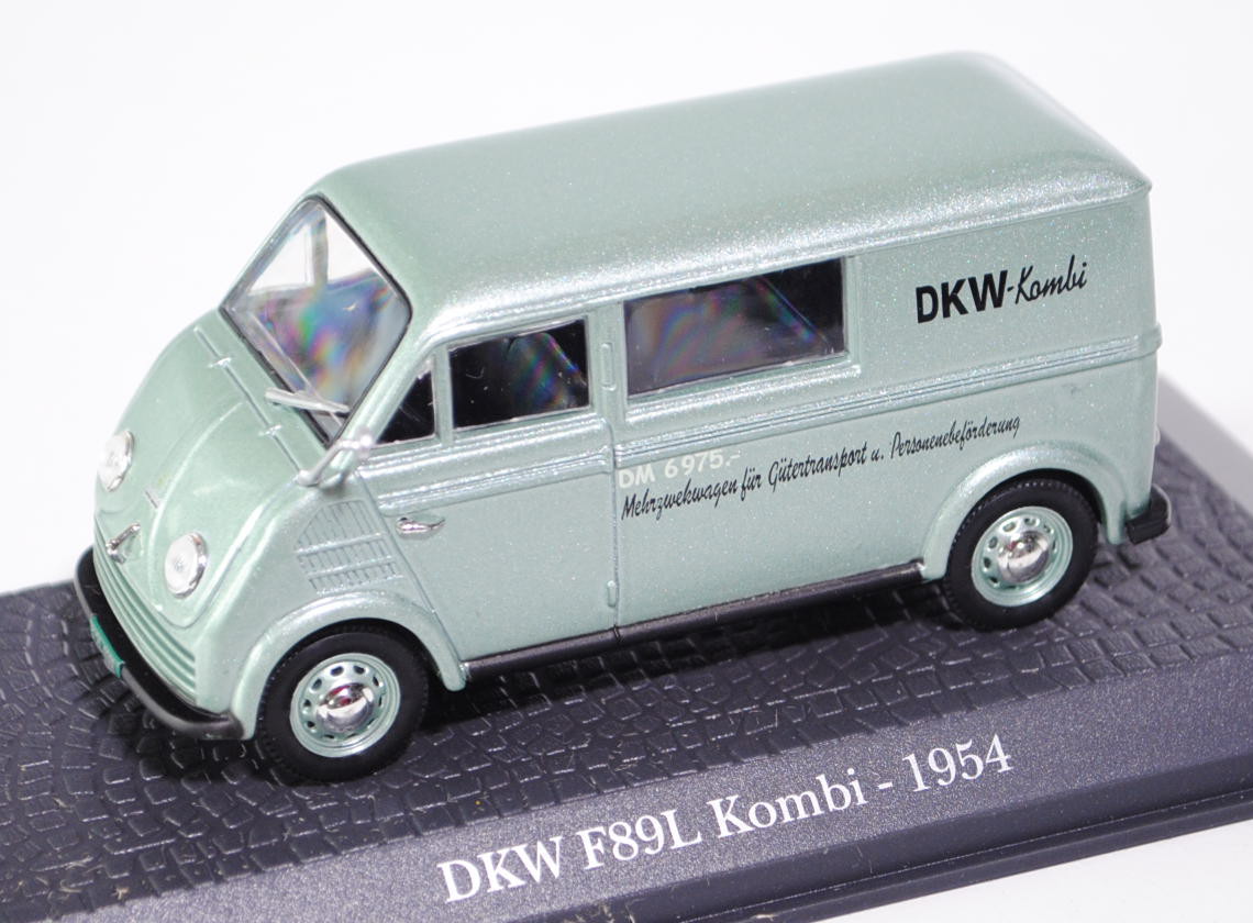 DKW F89L Schnellaster Kombi, Modell 1954, blaßgrünmetallic, DKW-Kombi / DM 6975,- / Mehrzweckwagen f