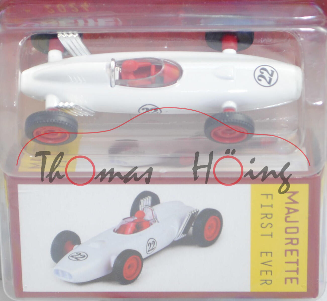 BRM P57 Formel 1 Rennwagen (Modell 1962) (First Ever), reinweiß, Nr. 22, majorette, 1:50, Blister