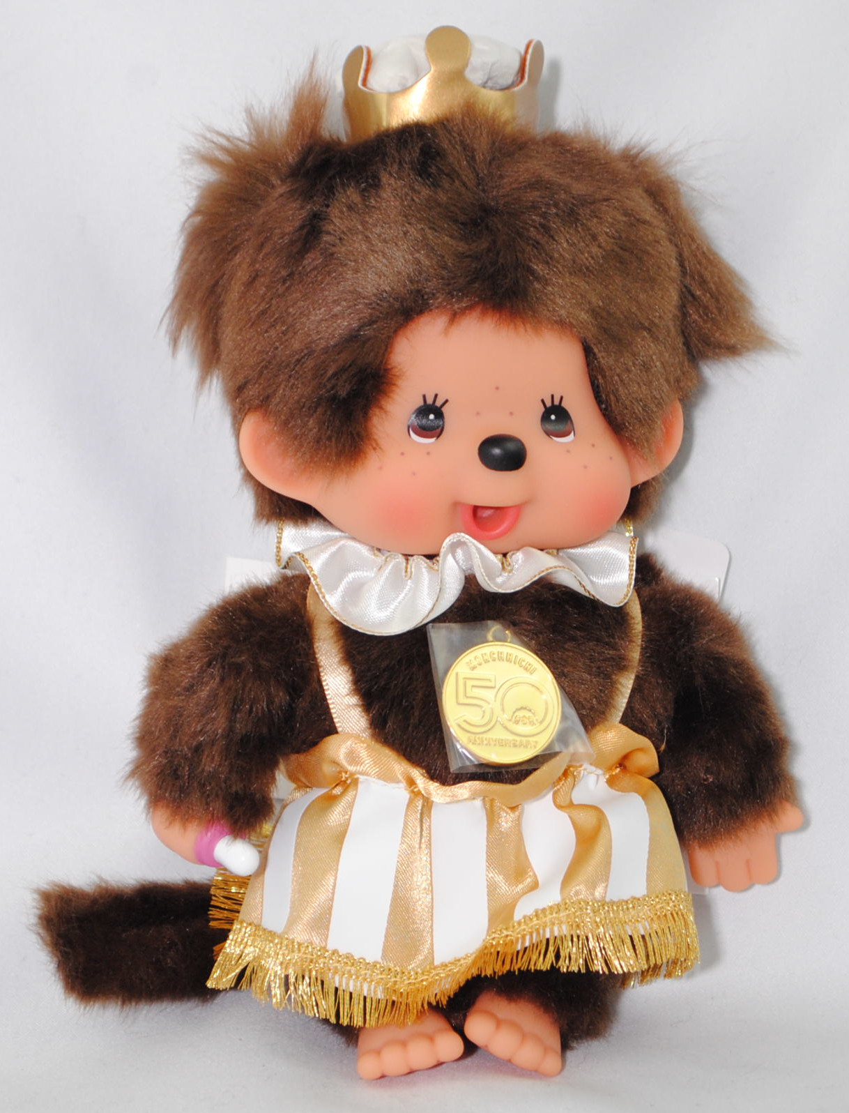 Monchhichi Let's Party Girl (Mädchen im Let's Party Dress), 20 cm groß, Sekiguchi (Limited Edition 50 Jahre Monchhichi pm Jahr 2024) (EAN 4905610203246)