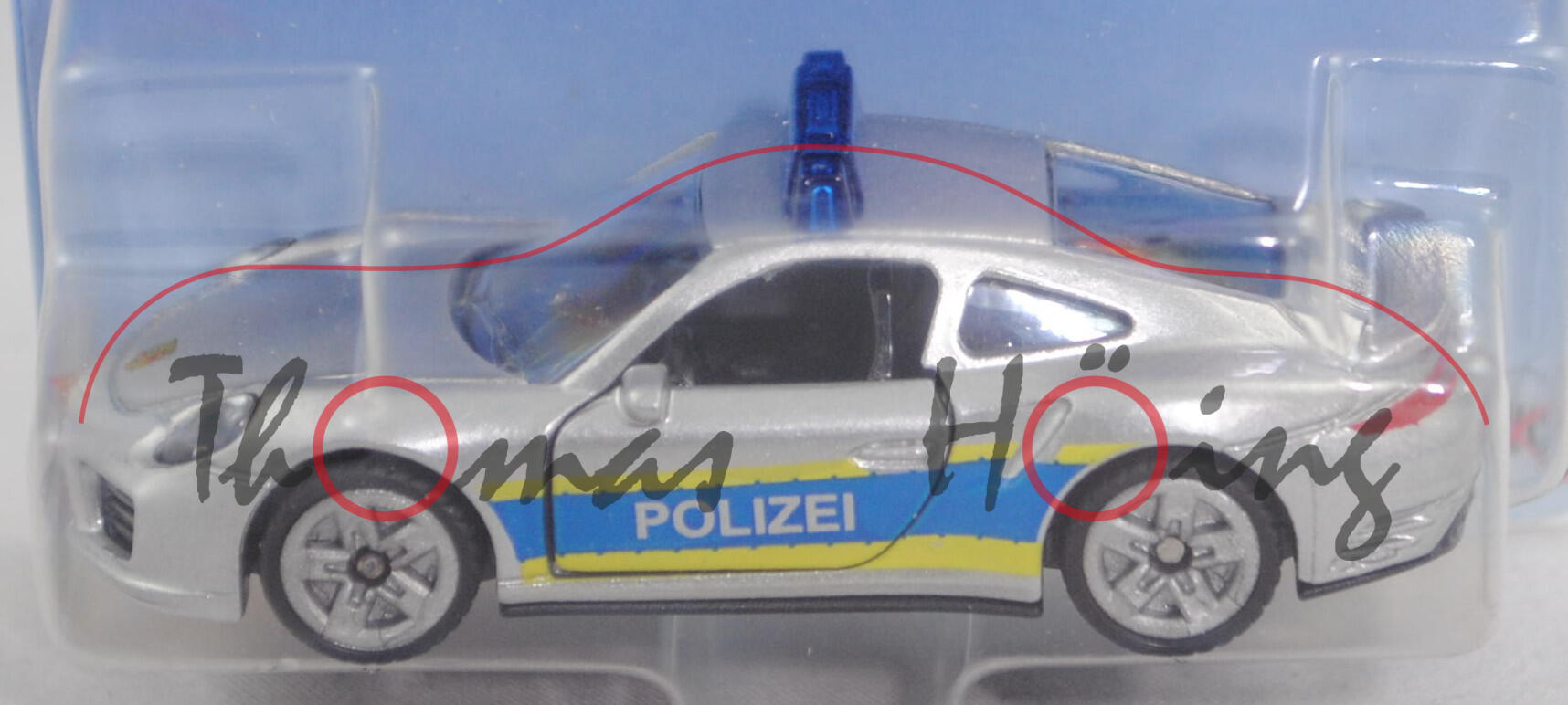 00002 Porsche 911 Turbo S (Modell 2015-) Autobahnpolizei, weißalu, hohe Blaulichtleiste, B47, P29e