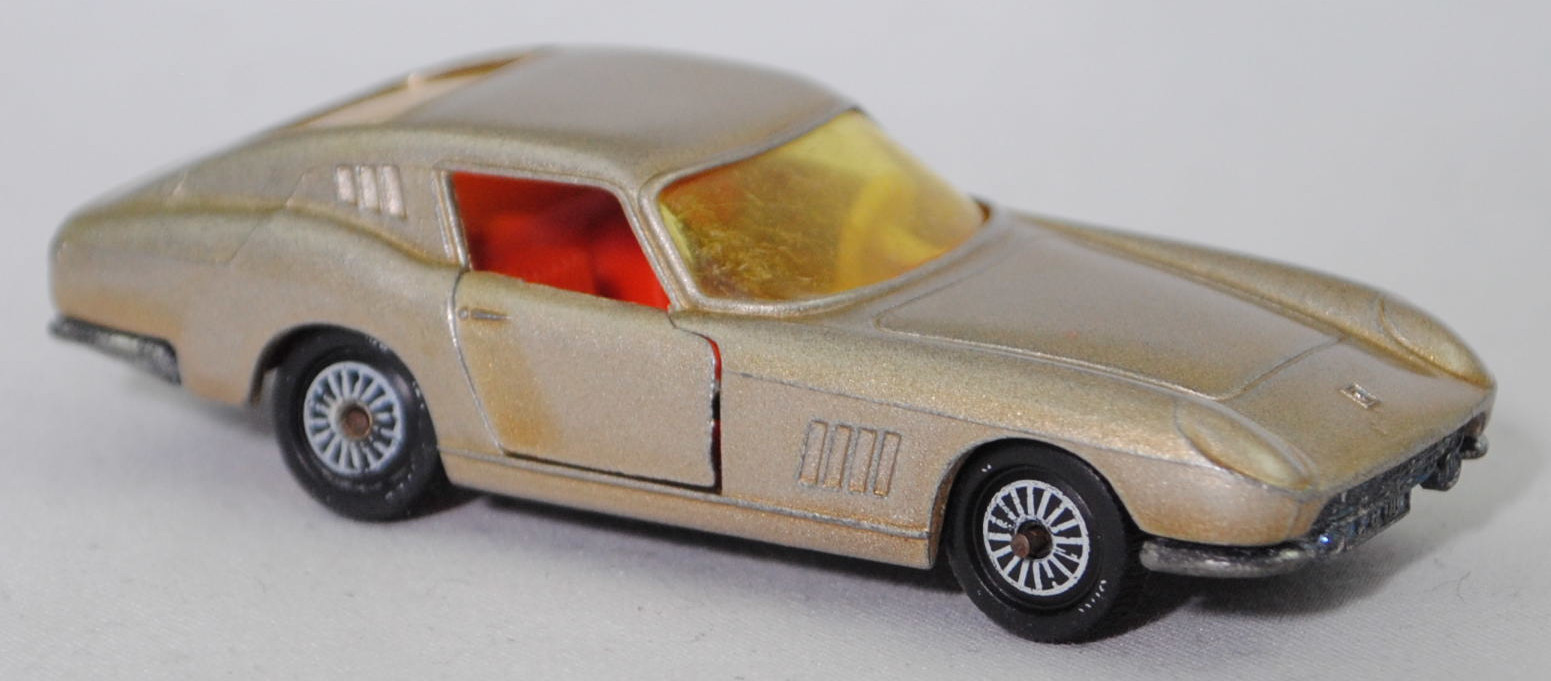 00005 Umbau Ferrari Berlinetta 275 GTB (Tipo 563, 2. Serie, Long Nose / Lange Nase, Modell 1965-1966), blass-goldmetallic, Frontscheinwerfer integriert, Bpr. 1012, W-Germ, R11, SIKU, 1:56, m-