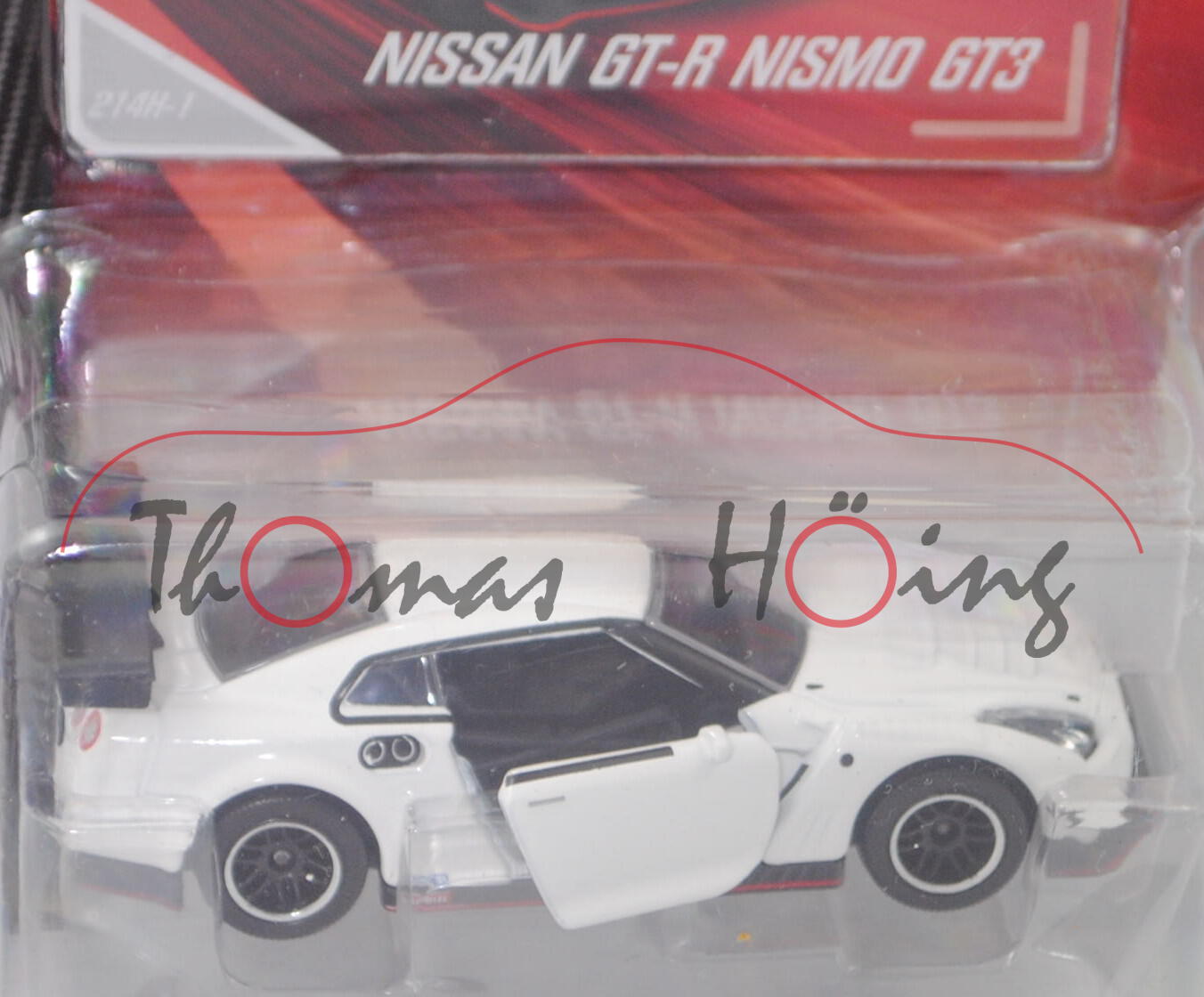 Nissan GT-R NISMO GT3 2018 (Typ R35, Facelift 2018, Mod. 18-), weiß, Nr. 214H-1, majorette, 1:64, mb