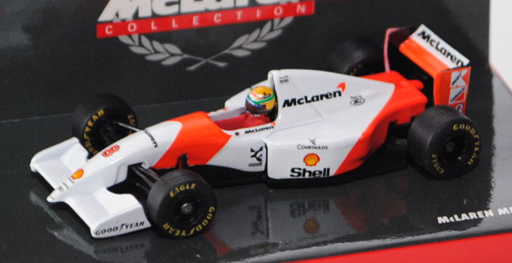 McLaren MP4/8, reinweiß/leuchtrot, Formel 1 Saison 1993, Team: Marlboro McLaren (2. Platz), Nr. 8, F