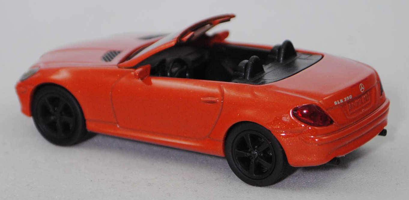 00010 Mercedes-Benz SLK 350 (interne Baureihenbezeichnung R 171, Vor-MoPf, Modell 2004-2008), energy orange metallic, innen schwarz, Bpr. 1002, SIKU SUPER, 1:55, m