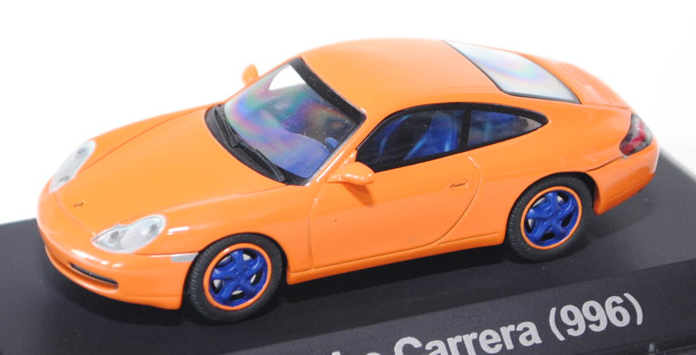 Porsche 911 Carrera (Typ 996), Modell 1997-2006, pastellorange, Sondermodell MODELL FAHRZEUG, Schuco