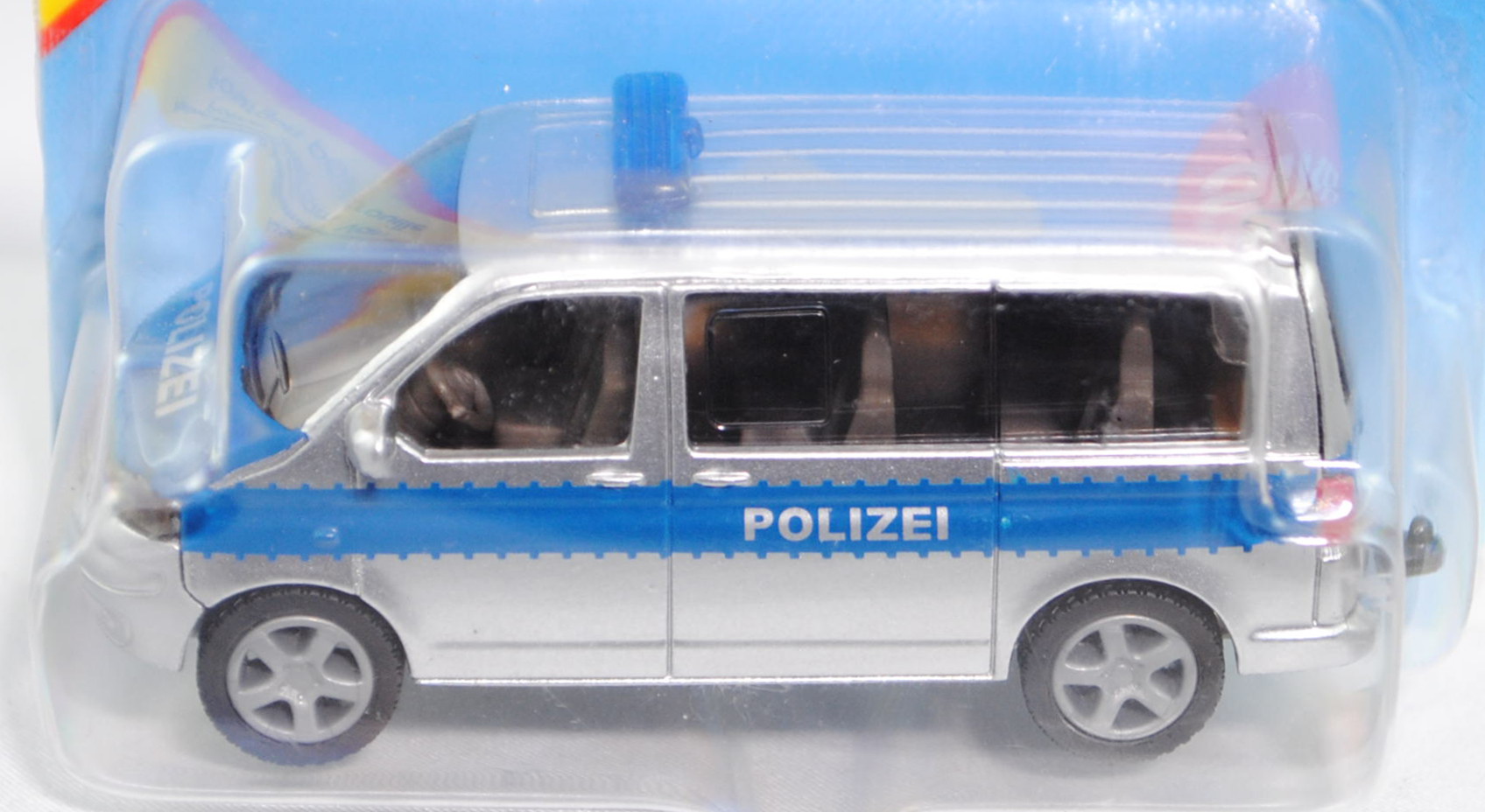 00001 VW T5 Multivan (Modell 2003-2009) Polizei-Mannschaftswagen, weißaluminiummetallic/capriblau, i