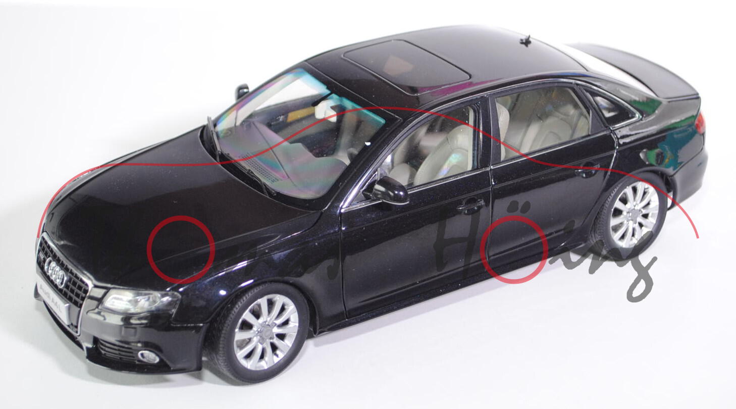 Audi A4L (B8, Typ 8K), Modell 2008-, schwarz, Modell für China, FAW, 1:18, Werbeschachtel