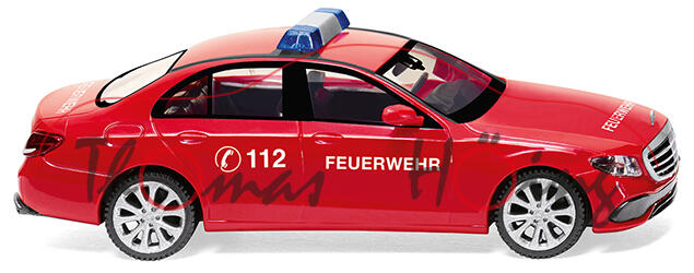 Feuerwehr - Mercedes-Benz E-Klasse Exclusive (W 213, Modell 2016-) KdoW, rot, Wiking, 1:87, mb