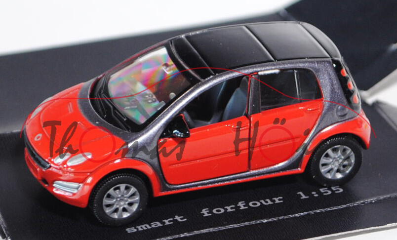 smart forfour (Typ W 454, Modell 2004-2006), verkehrsrot (phat red)/graumetallic, Werbeschachtel