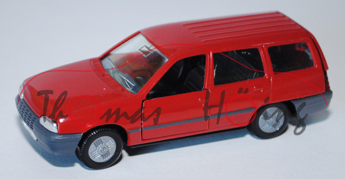 Opel Kadett GL Caravan (Typ E, Fünftürer, Kombi), Modell 1984-1989, feuerrot, Türen + Heckklappe zu 