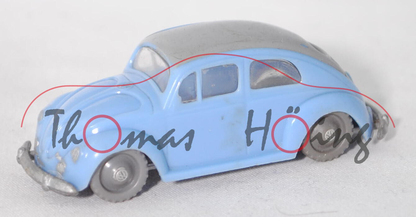 00000 Volkswagen 1200 (Typ 11, Modell 1953-1957), pastellblau, Dach grau, 1x St hinten rechts weg