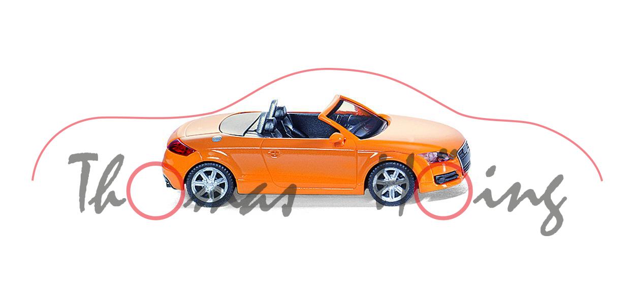 Audi TT Roadster (2. Generation, Typ 8J, Vorfacelift, Mod. 2007-2010), glutorange, Wiking, 1:87, mb